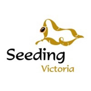 Seeding Victoria logo with stylised leaf design.